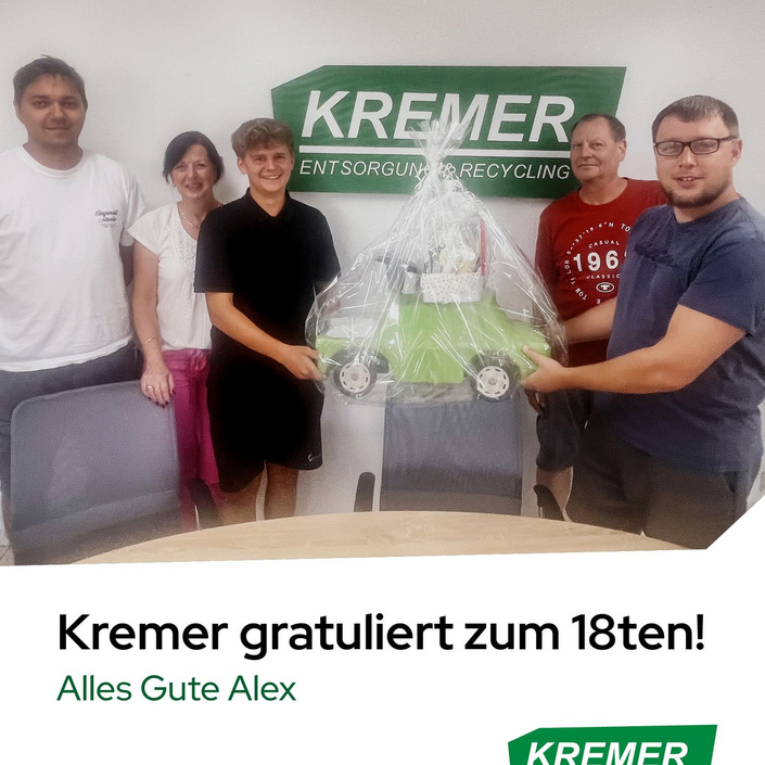 Alles Gute, Alex! 🥳
18 Jahre muss man natürlich gebührend feiern. Deshalb haben sich die Kollegen bei Kremer etwas... Alles Gute, Alex! 🥳
18 Jahre muss man natürlich gebührend feiern. Deshalb haben sich die Kollegen bei Kremer etwas...