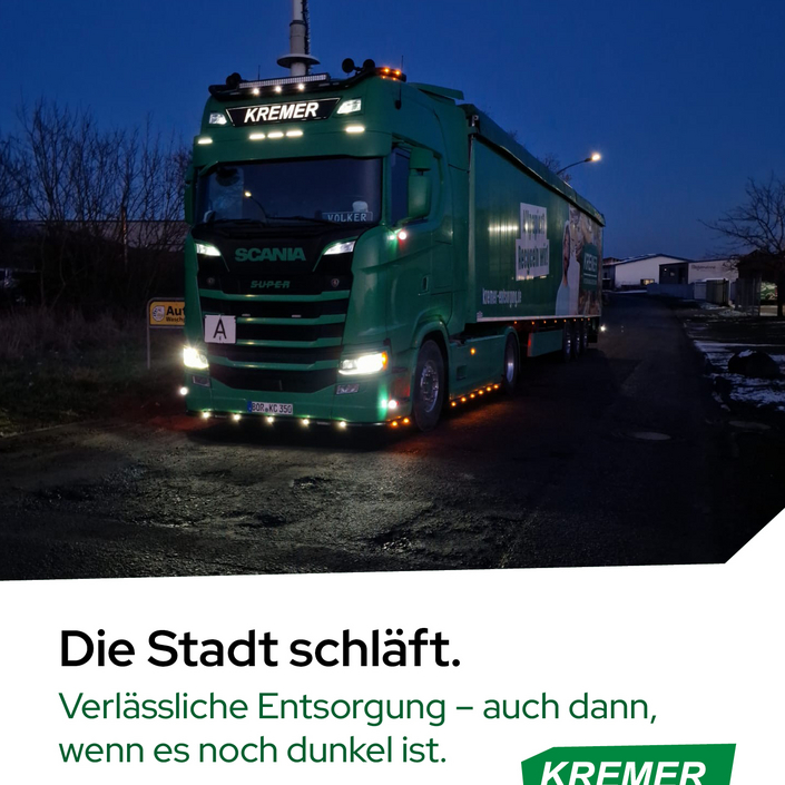 Egal ob früh am Morgen oder mitten in der Nacht – unsere Fahrer sind für euch unterwegs. 🚛

Bei Kremer zählt nicht die...