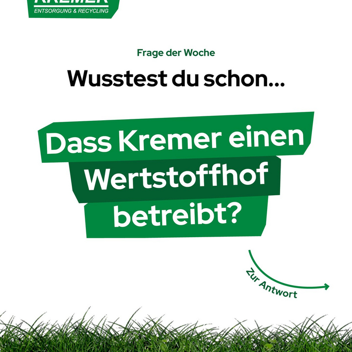 ❓ Frage der Woche:
Wusstet ihr eigentlich, dass Kremer einen eigenen Wertstoffhof betreibt?
♻️ Jedes Jahr entstehen... ❓ Frage der Woche:
Wusstet ihr eigentlich, dass Kremer einen eigenen Wertstoffhof betreibt?
♻️ Jedes Jahr entstehen...