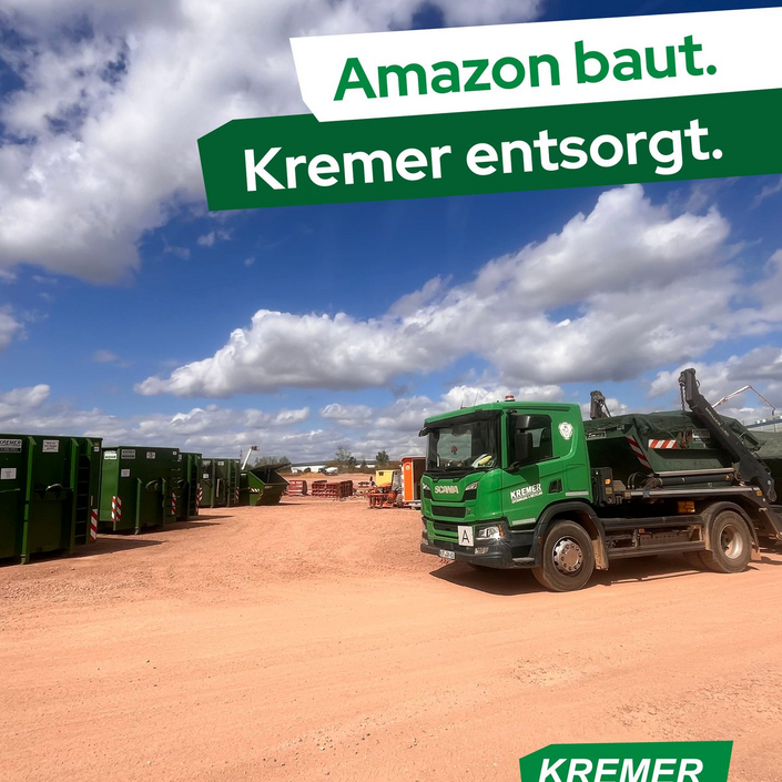 Amazon baut, Kremer entsorgt. 👀
Ob Großbaustelle oder Gartenprojekt zu Hause: Wir bringen euch den passenden Container... Amazon baut, Kremer entsorgt. 👀
Ob Großbaustelle oder Gartenprojekt zu Hause: Wir bringen euch den passenden Container...